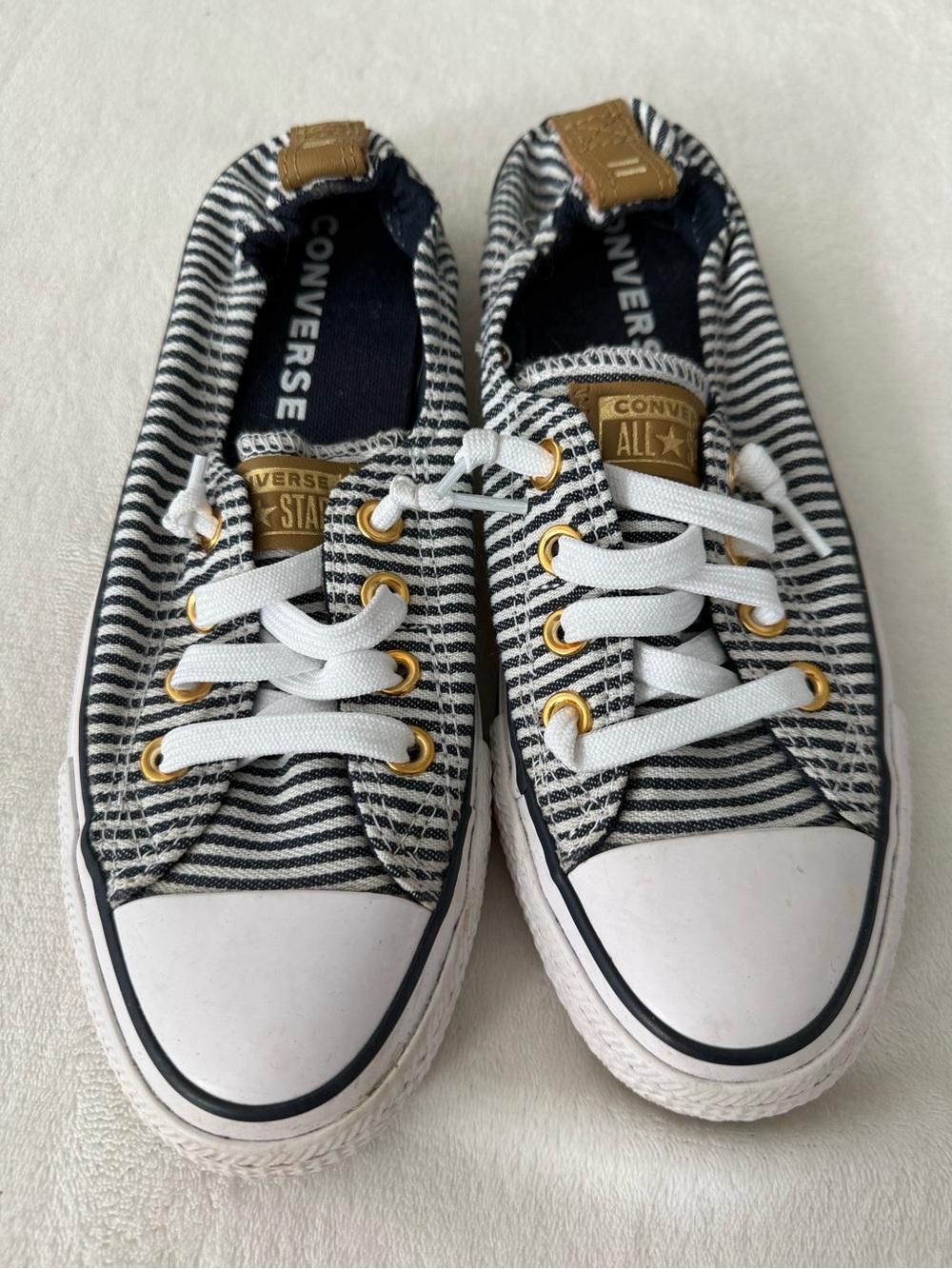 Converse Chuck Taylor All Star Shoreline Slip slip-on Striped sneakers 7.5